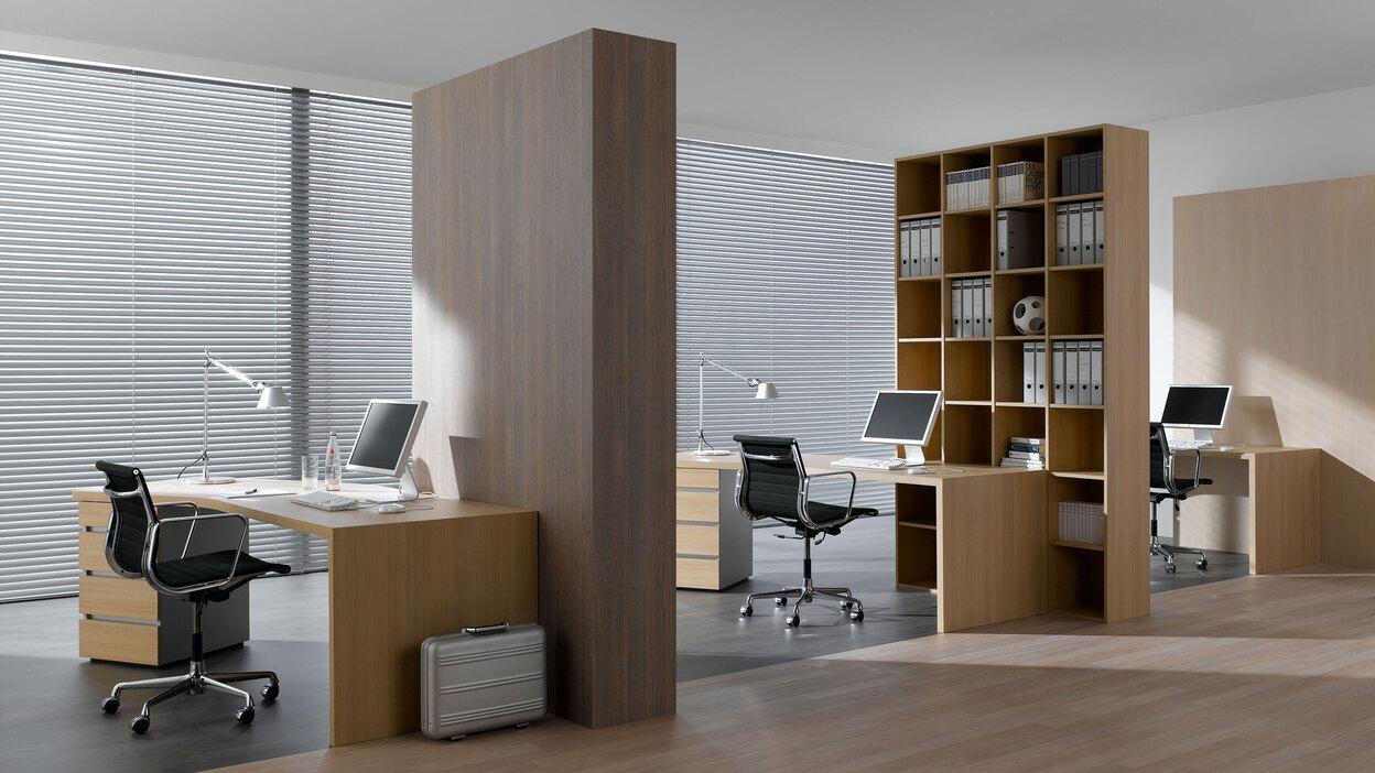 Impressionen eines Arbeitszimmers Impression eines Arbeitszimmers im Stil Großraumbüro